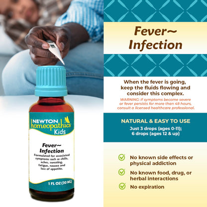 Kids Fever & Infection, Liquid 1oz, Newton Homeopathics