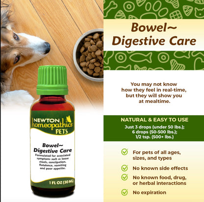 Pets Bowel - Digestive Care, Liquid 1oz, Newton Homeopathics