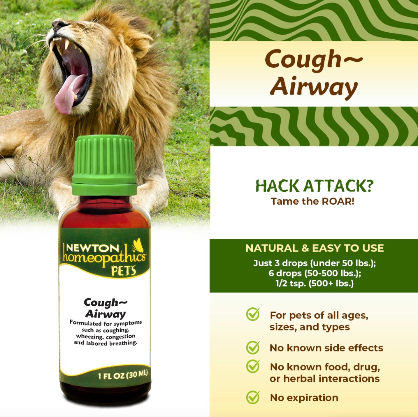 Pets Cough & Airway, Liquid 1oz, Newton Homeopathics