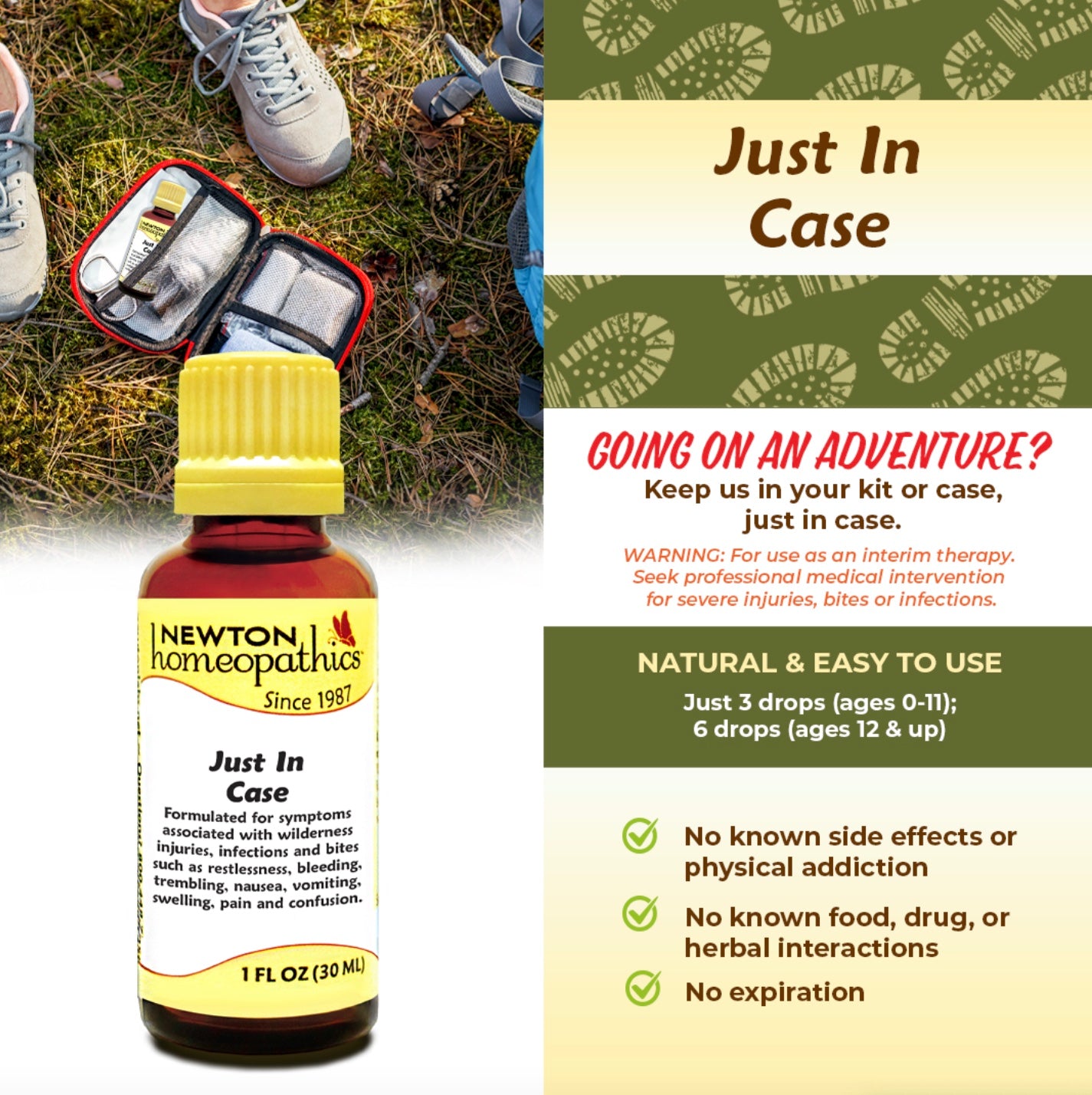 Just In Case, Liquid 1oz, Newton Homeopathics