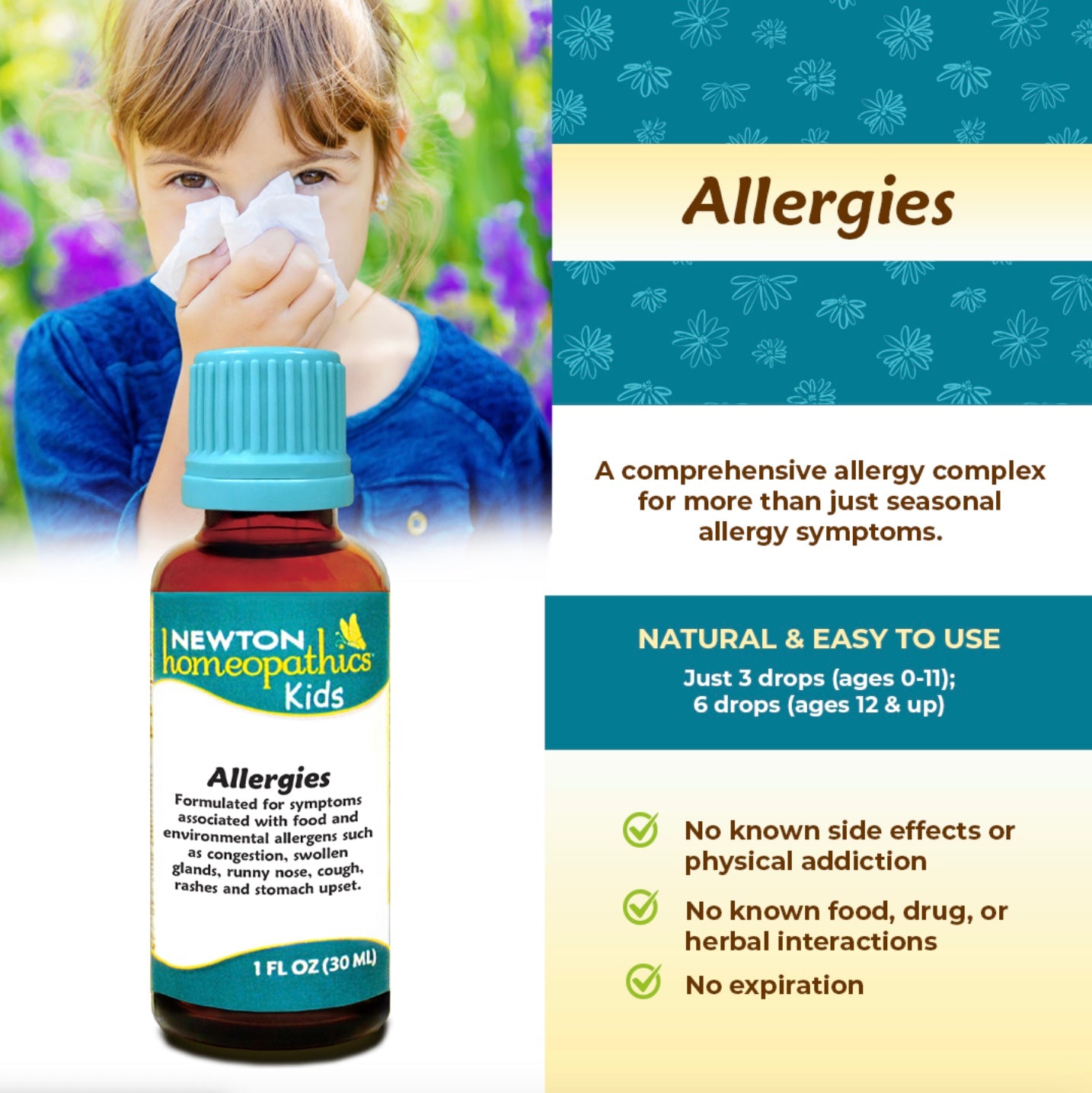 Kids Allergies, 1oz, Newton Homeopathics