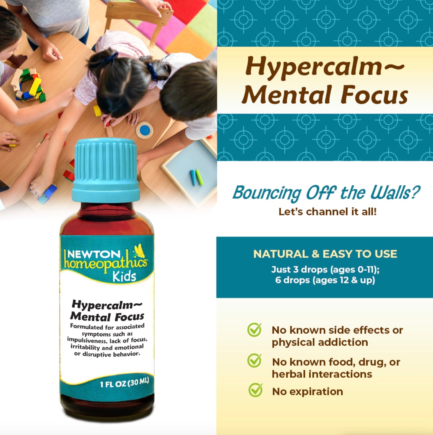 Kids Hypercalm - Mental Focus, 1oz, Newton Homeopathics