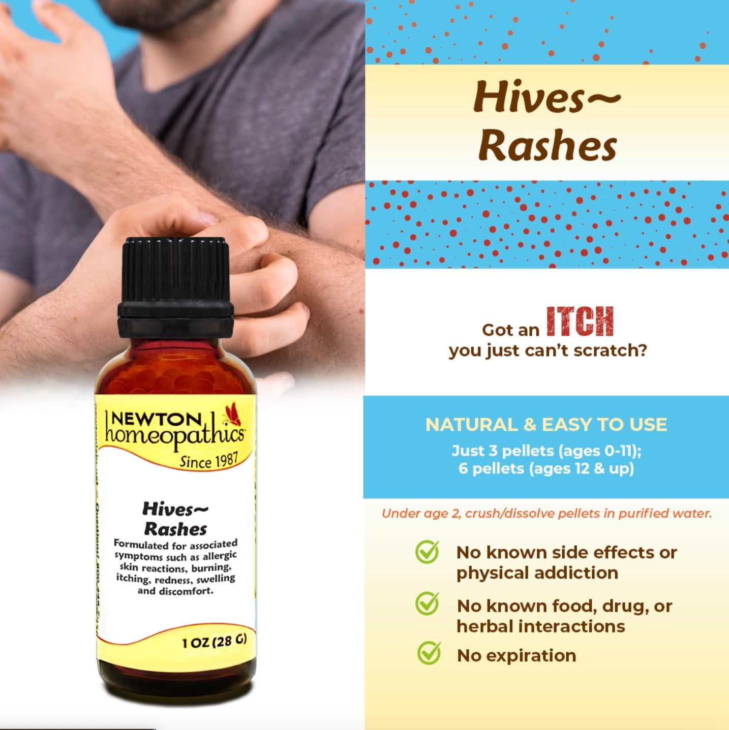 Hives & Rashes, 1oz, Newton Homeopathics