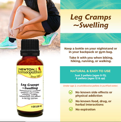 Leg Crams & Swelling, 1oz, Newton Homeopathics