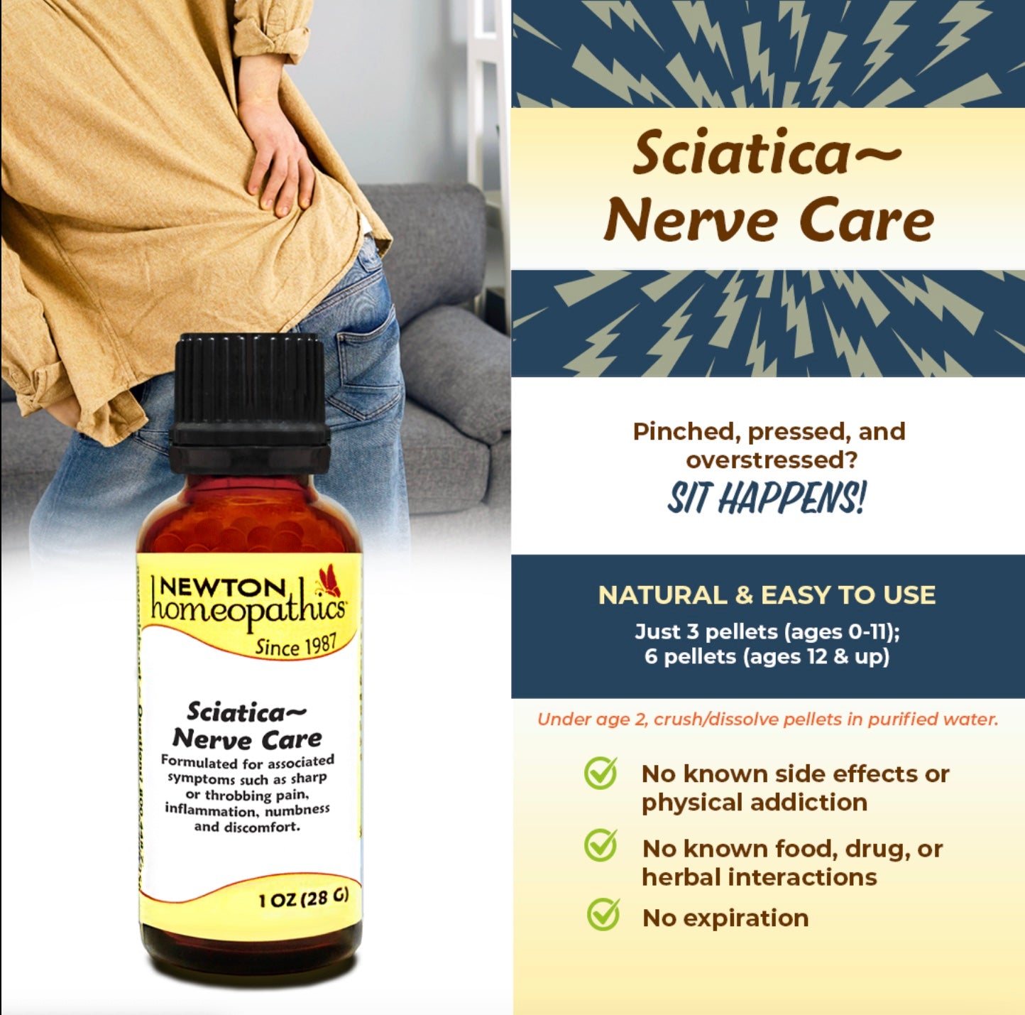Sciatica - Nerve Care, 1oz, Newton Homeopathics