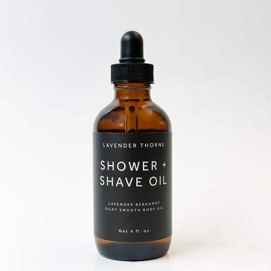 Shower & Shave Oil, 4oz, Lavender Thorne