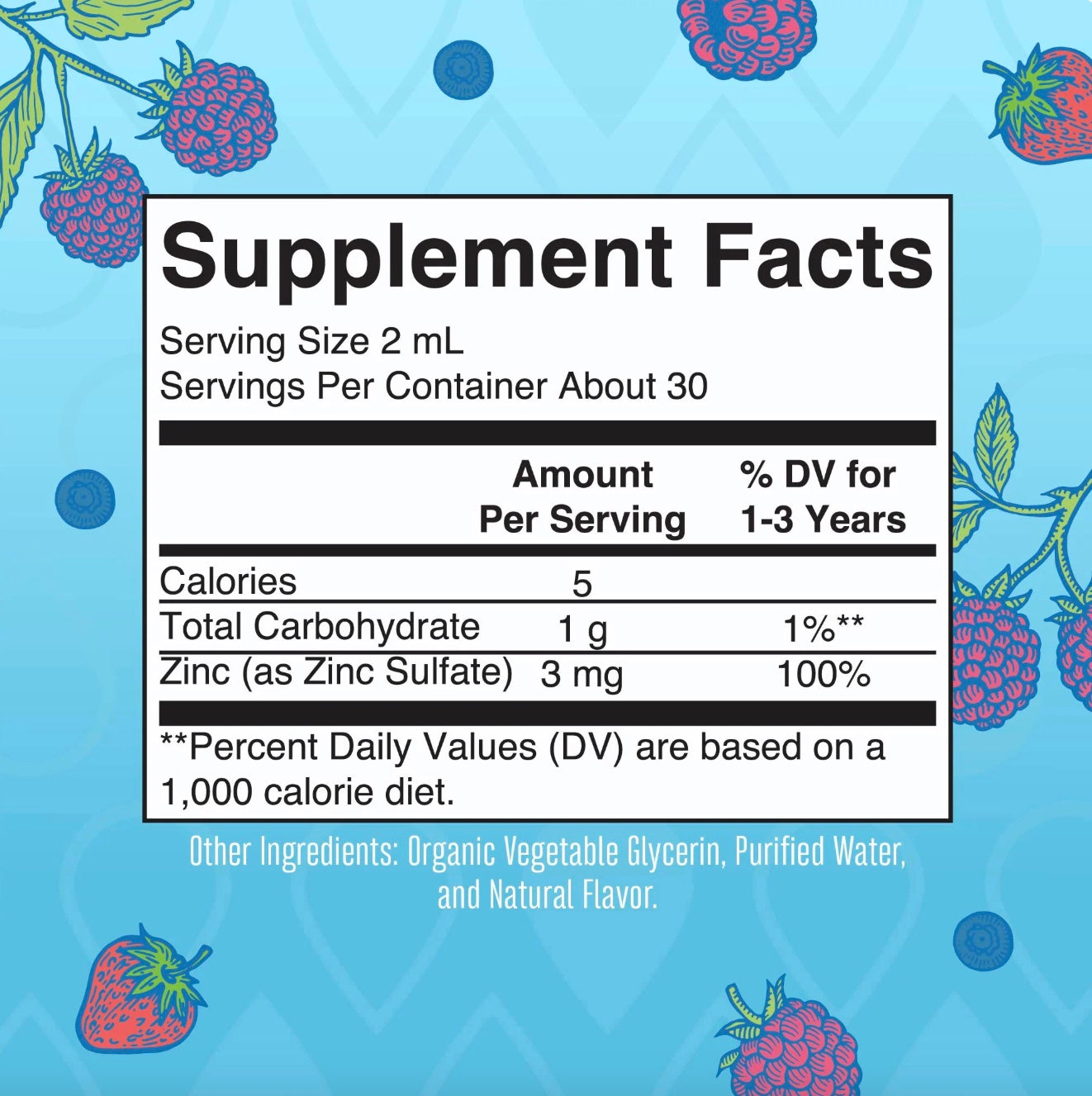 Toddler Ionic Zinc Liquid Drops, Berry, 2oz, MaryRuth Organics