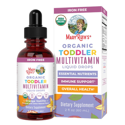 Toddler Multivitamin Liquid Drops, Orange Vanilla, 2oz, MaryRuth Organics