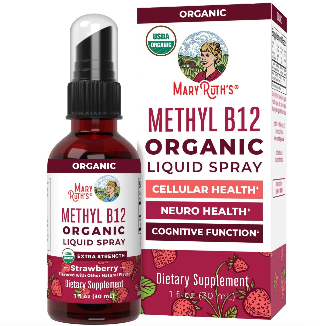 Methyl B12 Spray, 1oz, MaryRuth Organics