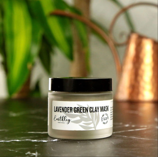 Lavender Green Clay Mask, 2oz, Earthley