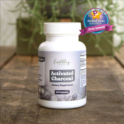 Activated Charcoal Capsules - Natural detoxification support, 60ct, Earthley