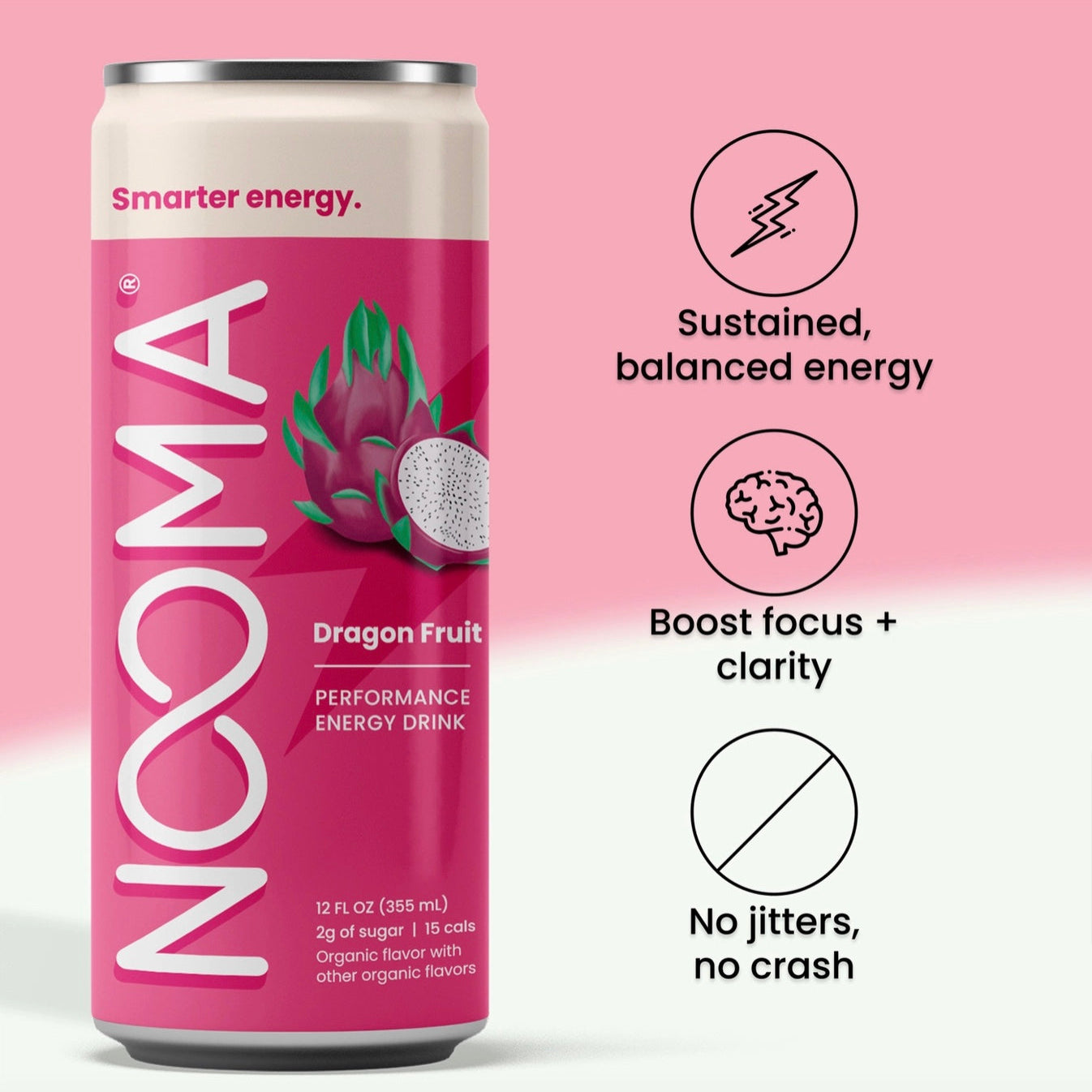 Performance Energy Drinks - Dragon Fruit, 12oz, NOOMA
