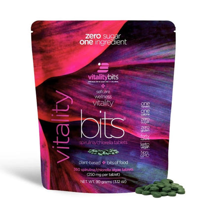 VitalityBits - Selfcare, Wellness, Vitality, Spirulina Algae Tablets, Energy Bits