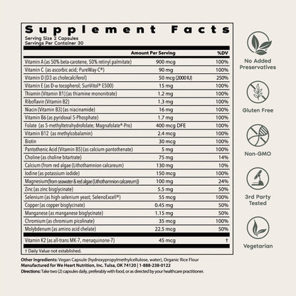 Wholesome Women's Multi, 60 Capsules, We Heart Nutrition