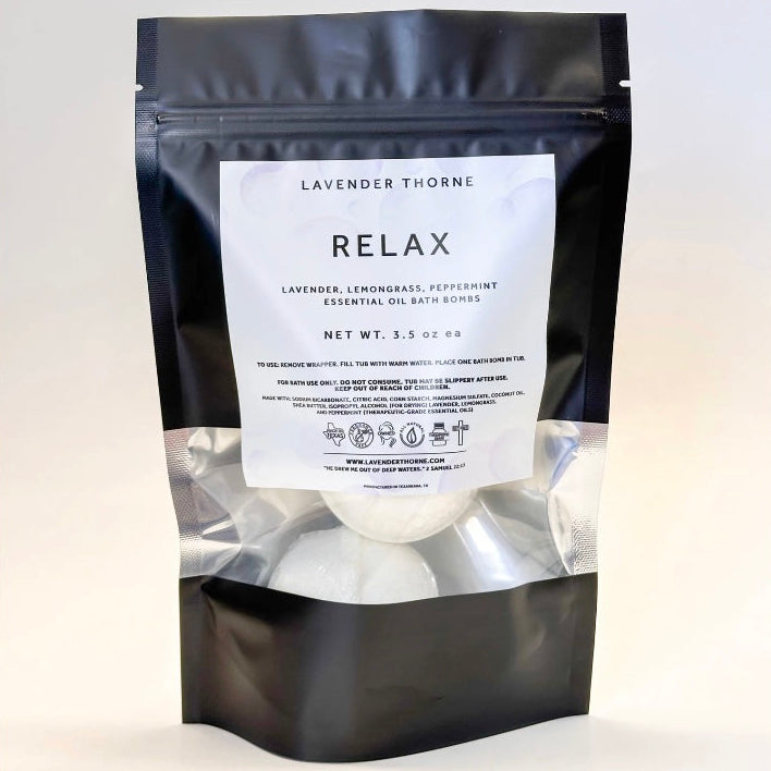 Relax - Bath Bombs, 4ct, Lavender Thorne