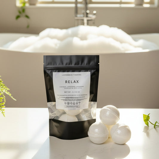 Relax - Bath Bombs, 4ct, Lavender Thorne