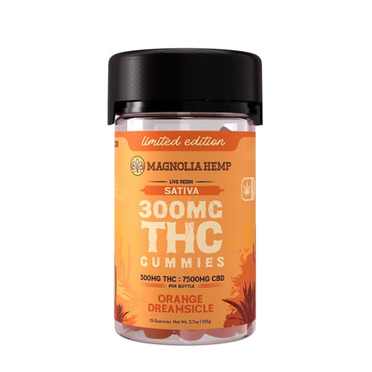Limited Edition Hemp-Derived THC + CBD Gummies, 20mg THC + 500mg CBD, Magnolia Hemp