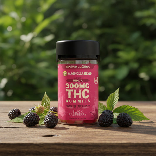 Limited Edition Hemp-Derived THC + CBD Gummies, 20mg THC + 500mg CBD, Magnolia Hemp