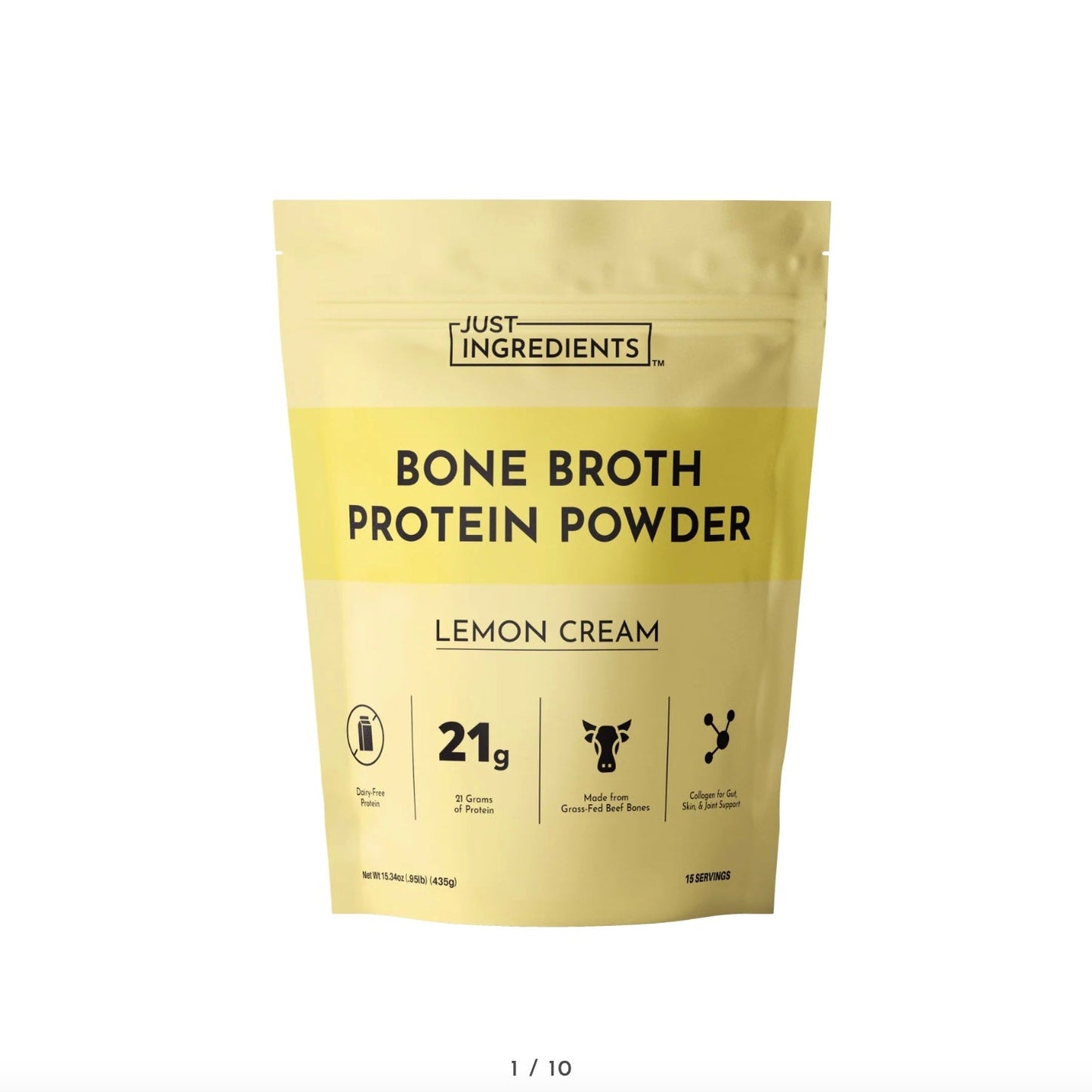 Bone Broth Protein Powder, 15 Servings, Just Ingredients
