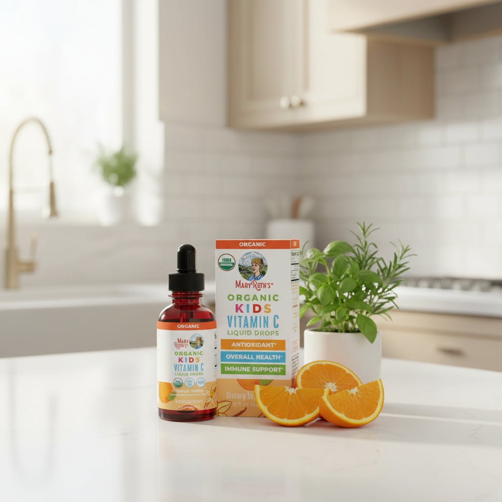 Kid's Liquid Vitamin C, Orange Vanilla Flavored, 1oz, MaryRuth Organics