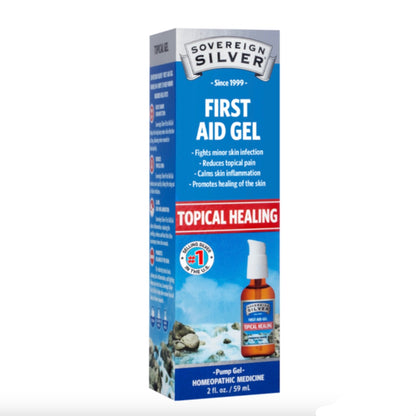 First Aid Gel - Fast Relief of Minor Wounds, Burns, and Irritations, Sovereign Silver