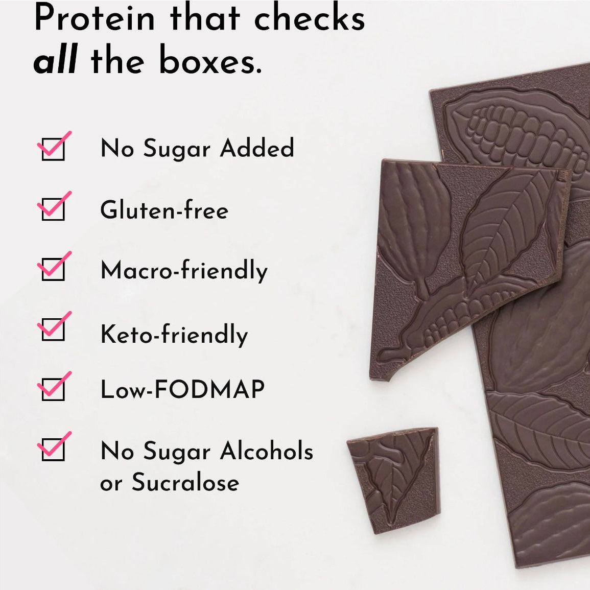 Double Chocolate Protein Powder Single Stick, Just Ingredients