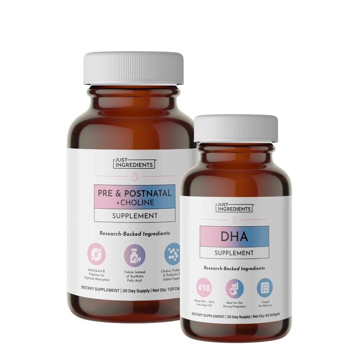 Prenatal & Postnatal + DHA, Just Ingredients