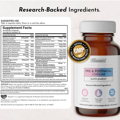 Prenatal & Postnatal + DHA, Just Ingredients