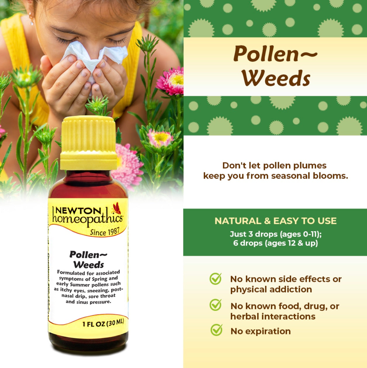 Pollen - Weeds, 1oz, Newton Homeopathics