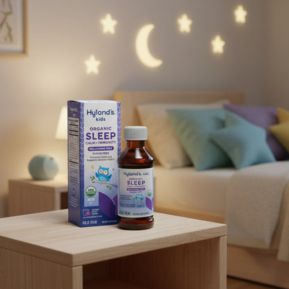 Kids Organic Sleep Calm + Immunity Liquid: Melatonin-Free, 4oz, Hyland's