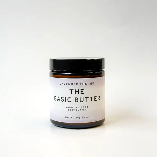 The Basic Butter - Vanilla + Coco Body Butter, 4oz, Lavender Thorne