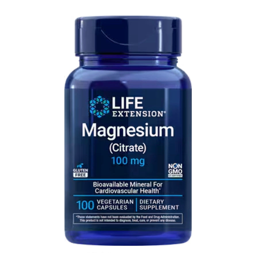 Magnesium Citrite, 100mg, 100 Capsules, Life Extension