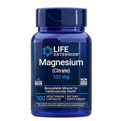 Magnesium Citrite, 100mg, 100 Capsules, Life Extension