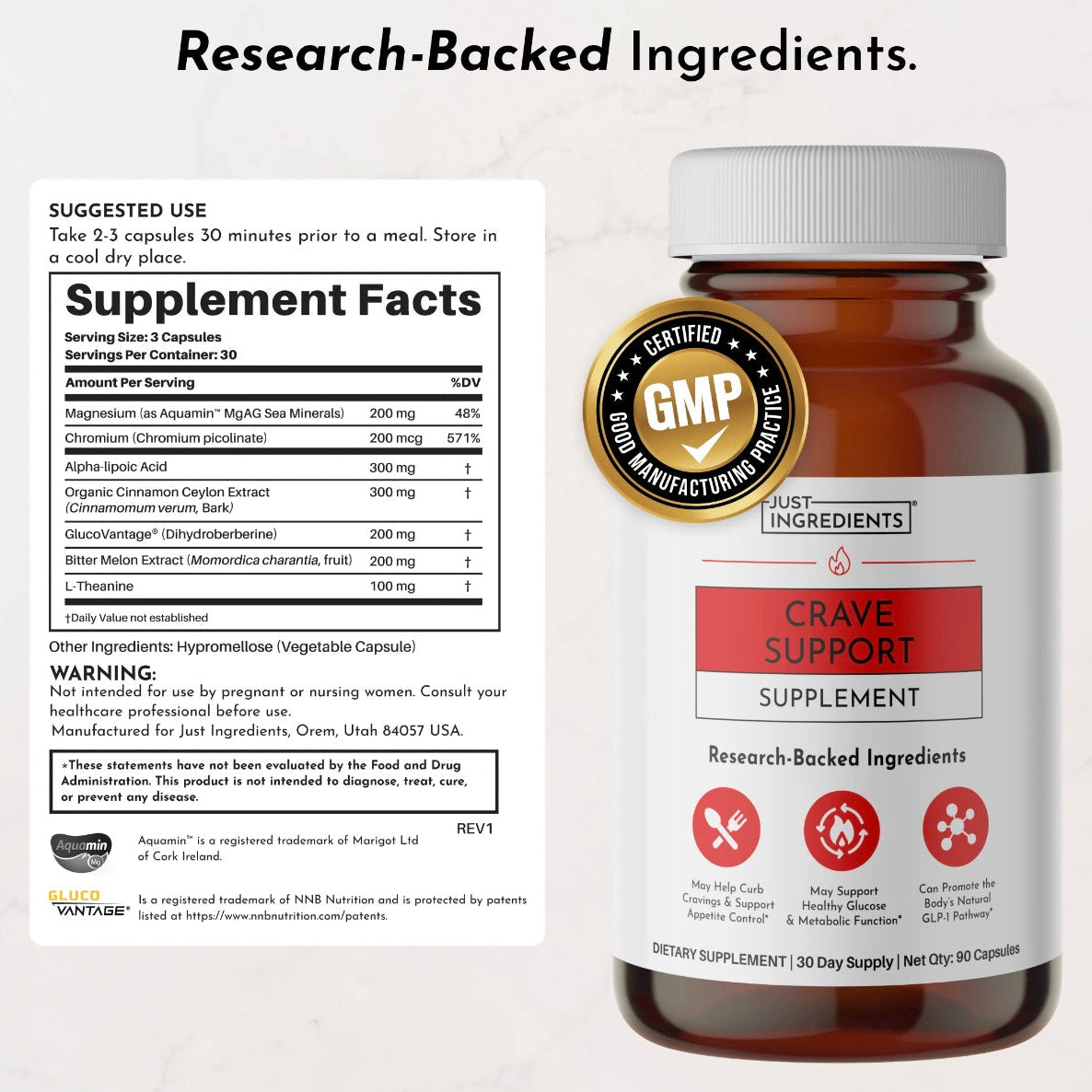 Crave Support, 90 Capsules, Just Ingredients
