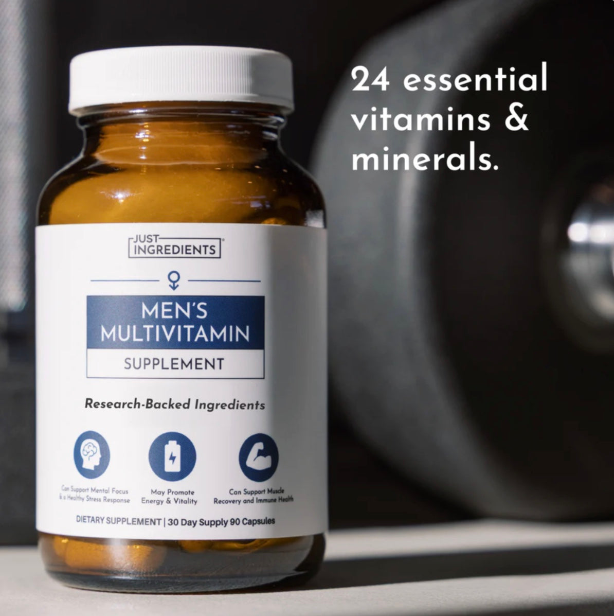Men's Multivitamin, 90 Capsules, Just Ingredients