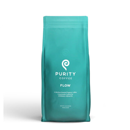 FLOW: Original Medium Roasted Organic Whole Bean Coffee, 5lb, Purity Coffee