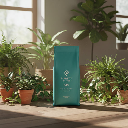 FLOW: Original Medium Roasted Organic Whole Bean Coffee, 5lb, Purity Coffee