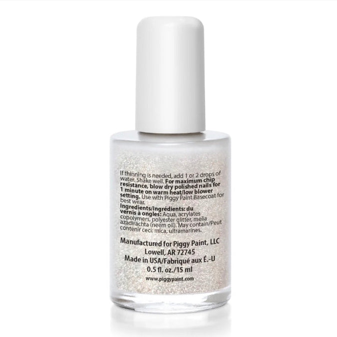 Glitter Topcoat - Clear Glitter Gloss, 0.5oz, Piggy Paint