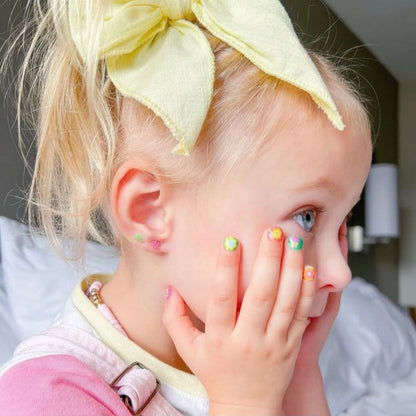 Stick & Stay Earrings, Piggy Paint