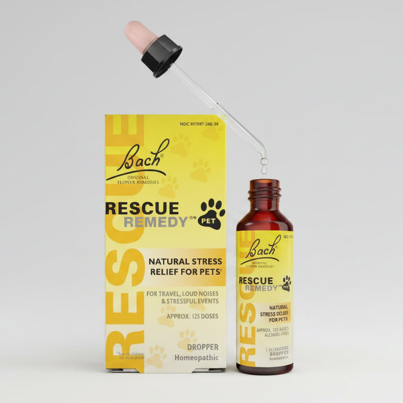Rescue Remedy Pet Dropper, Natural Stress Relief for Pets, Bach