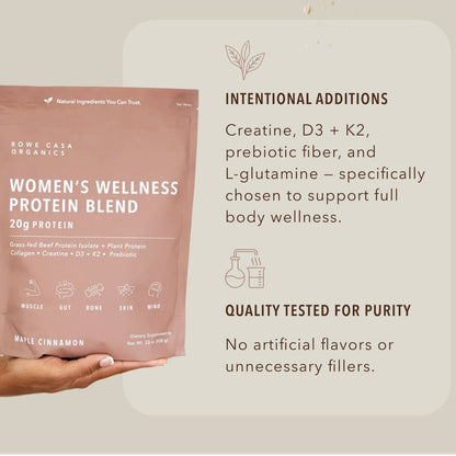 Women's Wellness Protein Blend - Maple Cinnamon, 25 Servings, Rowe Casa
