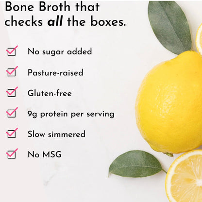 Lemon Herb Chicken Bone Broth, 20 Servings, Just Ingredients