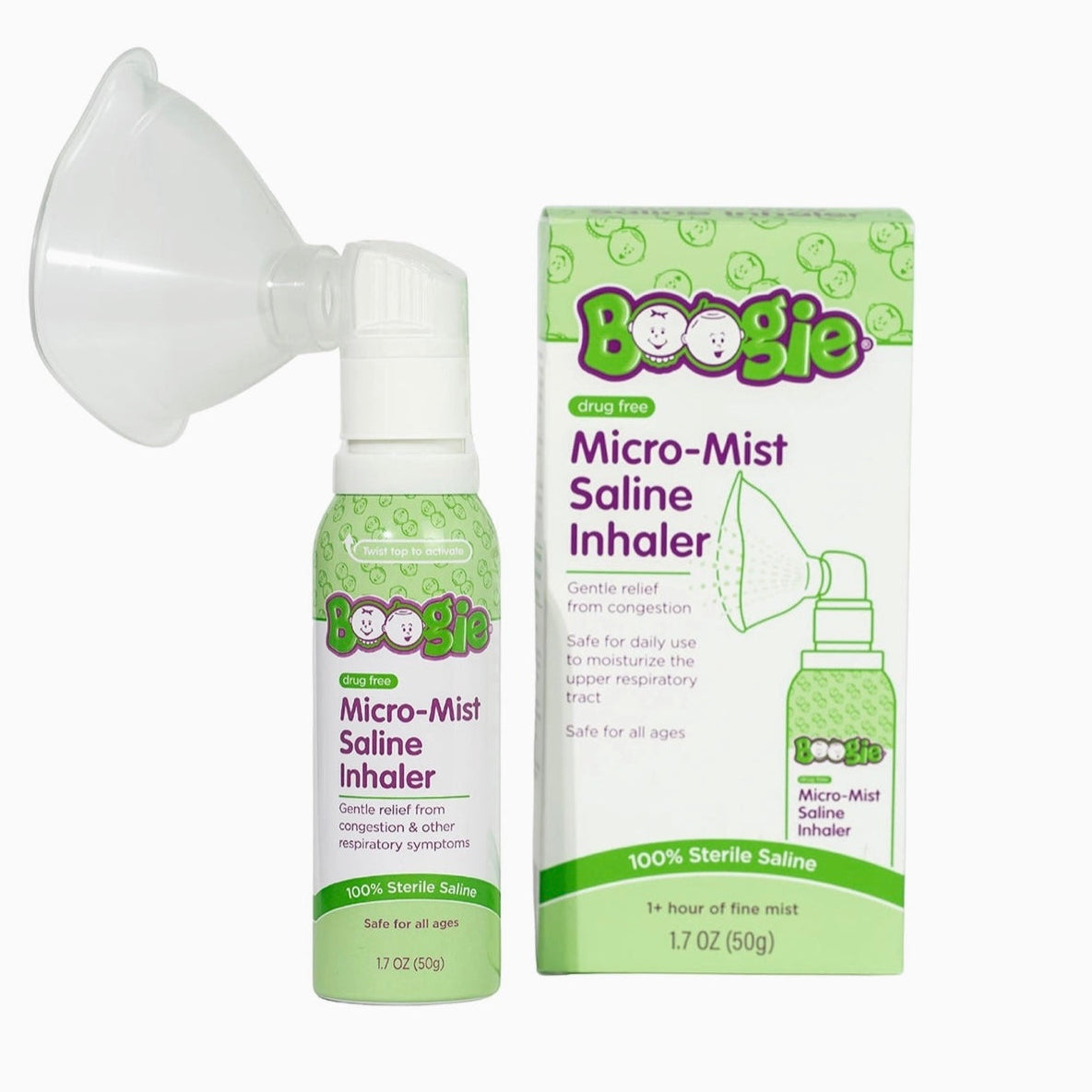 Boogie Micro-Mist Inhaler, Unscented, 1.7oz, Earth Mama