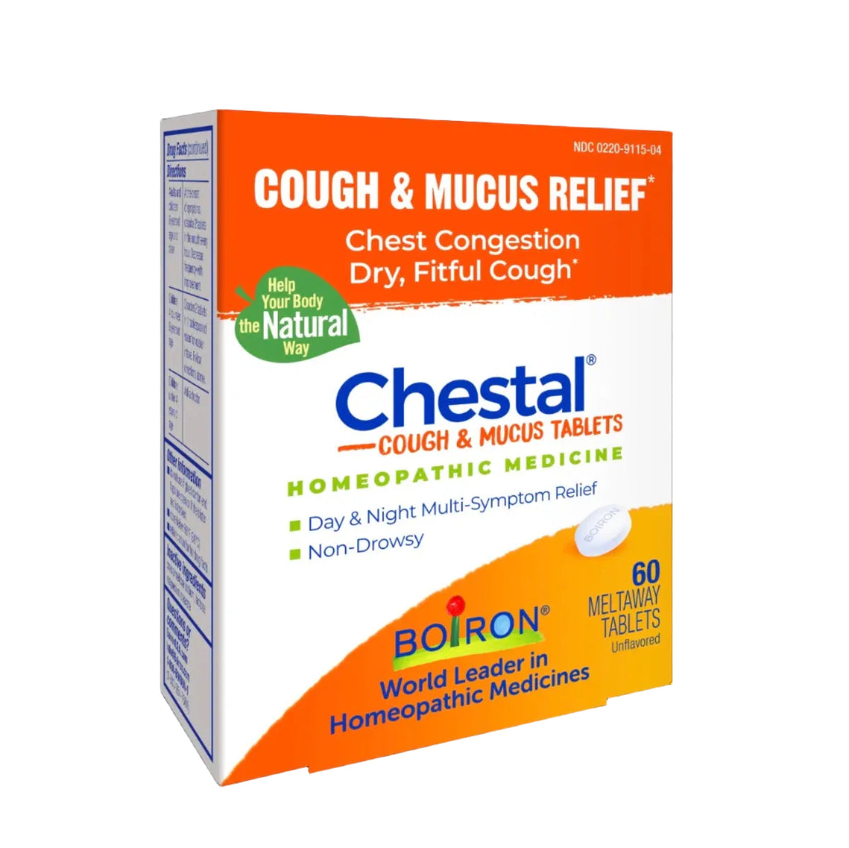 Chestal® Cough & Mucus Meltaway Tablets, 60 Tablets, Boiron