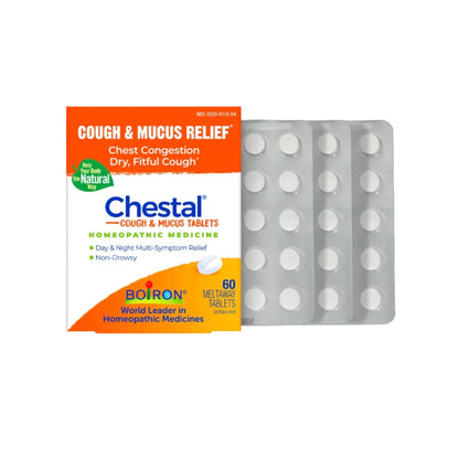 Chestal® Cough & Mucus Meltaway Tablets, 60 Tablets, Boiron