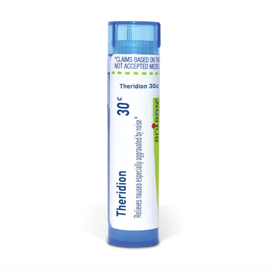 Theridion, Homeopathic Medicine to Relieve Nausea Especially Aggravated by Noise, Boiron, 80 Pills (Pill Size #40)
