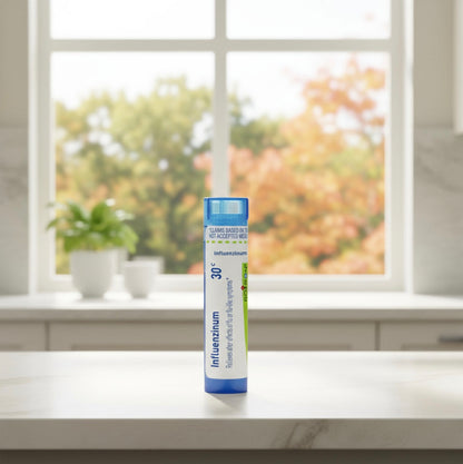 Influenzinum 30C, Homeopathic Medicine to Relieve Aftereffects Of Flu Or Flu-Like Symptoms,Boiron, 80 Pellets, Pill Size #40