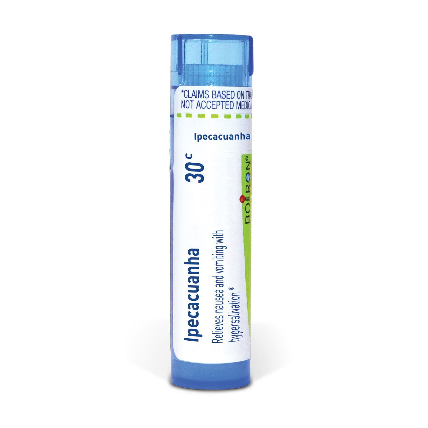 Ipecacuanha, Homeopathic Medicine for Relief of Nausea and Vomiting with Hypersalivation, Boiron, 80 Pills (Pill Size #40)