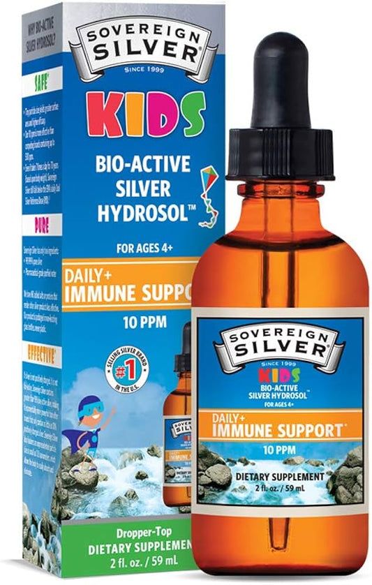 Kids Bio-Active Silver Hydrosol, Daily Immune Support Dropper-Top, 10PPM, 2oz