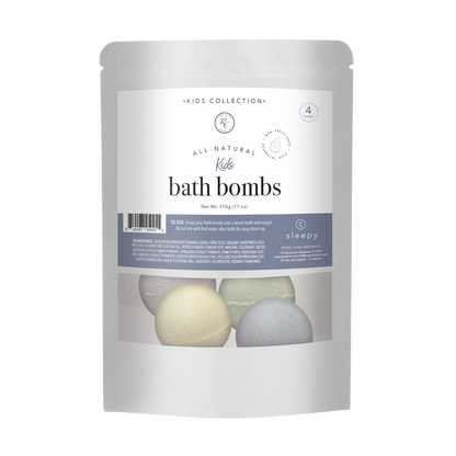 Bath Bombs For Kids, 4 Count, Rowe Casa Organics